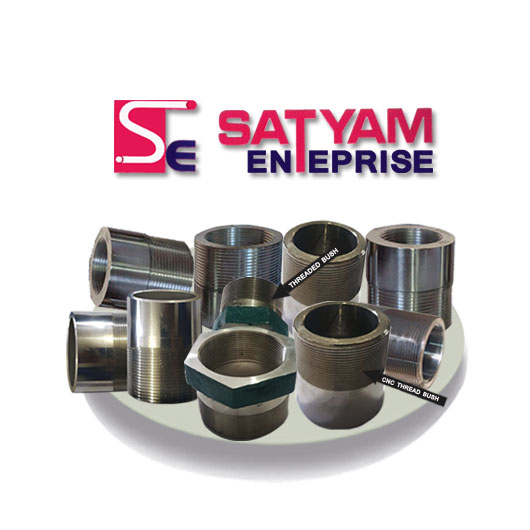 Satyam Enterprise Manufactures Supplier of Agriculture Pipe Fittings SS Reduce Bush - CNC Thread Bush Socket 